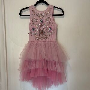 Tutu Du Monde Fortune Teller Dress in Pink and Lavendar Floral Size 10-11